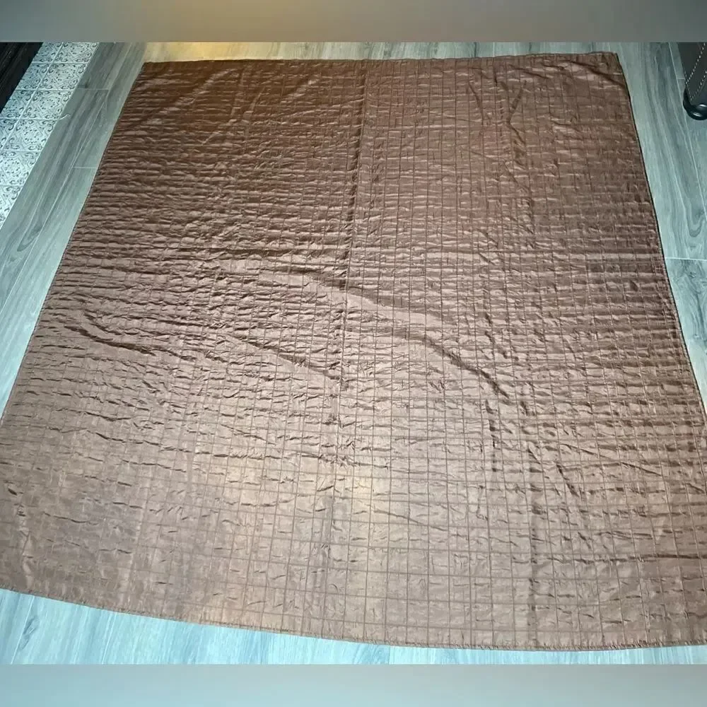 🔥❤️🔥 72” Fabric Shower Curtain Expresso Brown Textured Embroidery Geomet…